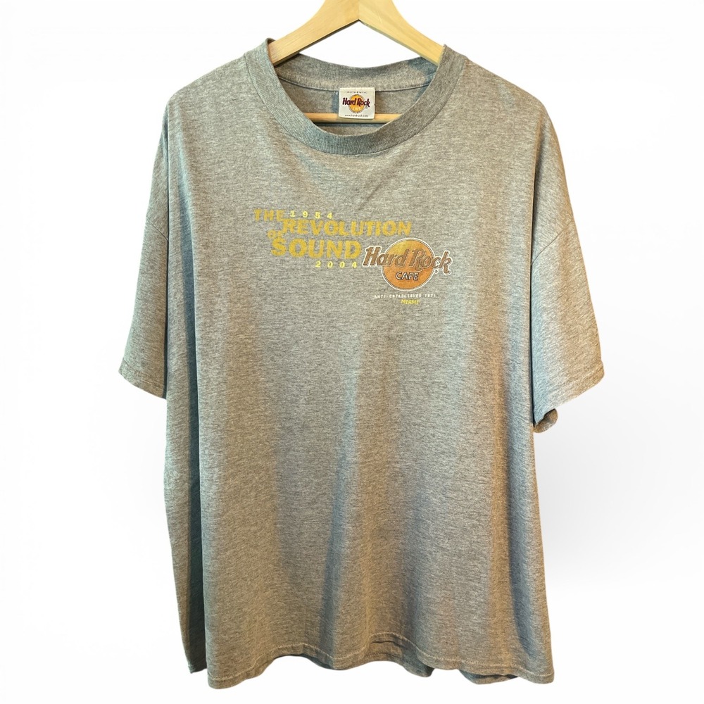 Hard Rock Cafe Miami 50 Years of Rock T-Shirt Gray Limited‎ Edition 2004 Mens XL